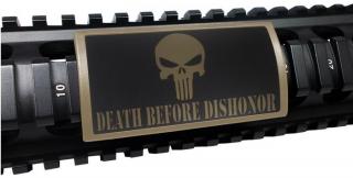 Death Befor Dishonor Rail Cover by Custom Gun Rails